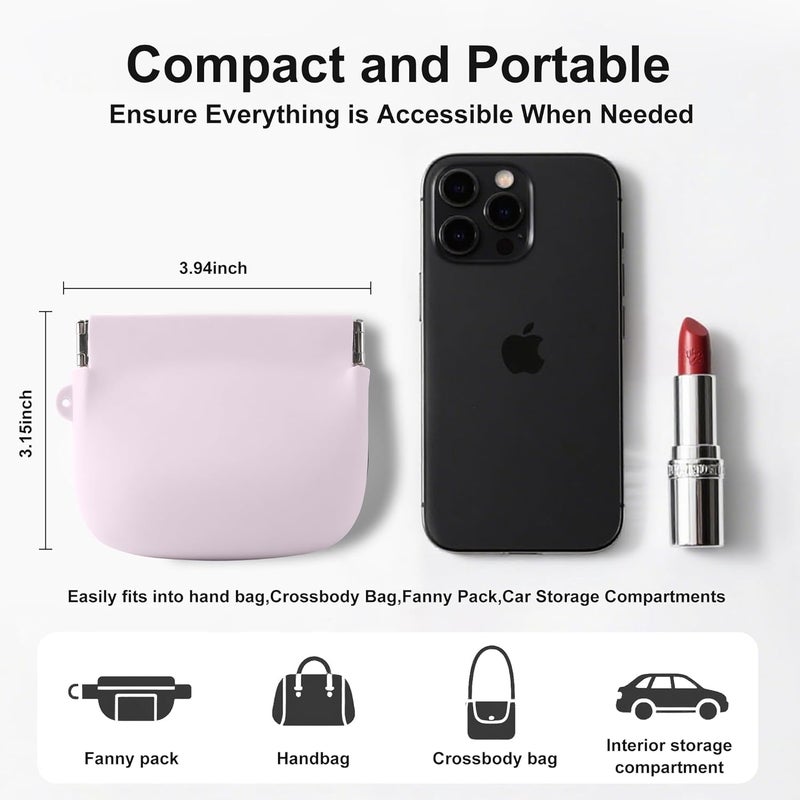 Jalopink Squeeze Coin Purse Pouch Change Holder for Men & Women – Silicone Small Coin Pouch for Coins, Keys, Lipstick, and Earphones - Image 3
